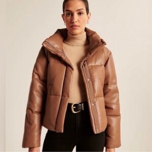 Abercrombie Vegan Leather Mini Puffer